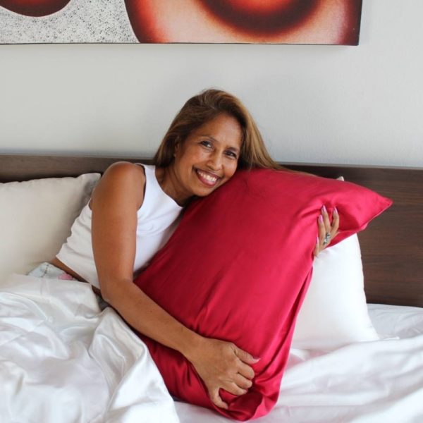 red mulberry silk pillowcases